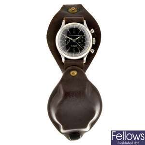 A stainless steel manual wind chronograph gentleman's Watches of Switzerland wrist watch.