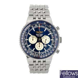 (918001783) A stainless steel automatic gentleman's Breitling Navitimer Heritage bracelet watch.