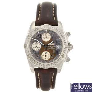 (412023148) A stainless steel automatic gentleman's Breitling Chrono Cockpit wrist watch.