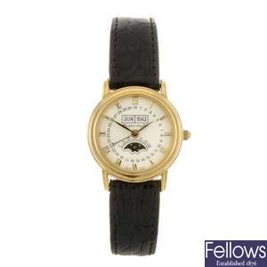 An 18k gold automatic lady's Blancpain wrist watch.