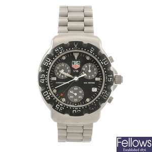 A stainless steel quartz chronograph gentleman's Tag Heuer Formula 1 bracelet watch.