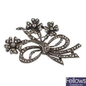 A selection of marcasite jewellery