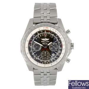 (104995259) A stainless steel automatic gentleman's Breitling for Bentley Motor T bracelet watch.