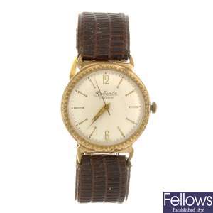 A gold plated manual wind gentleman's Roberta wrist watch.