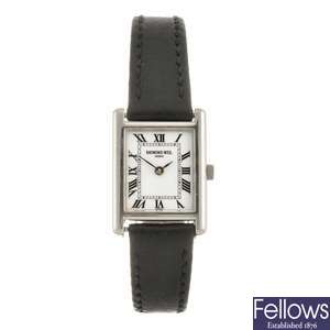 A stainless steel quartz lady's Raymond Weil Tradition wrist watch.