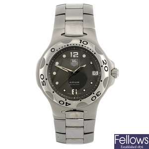 (301153809) A stainless steel quartz gentleman's Tag Heuer Kirium bracelet watch.