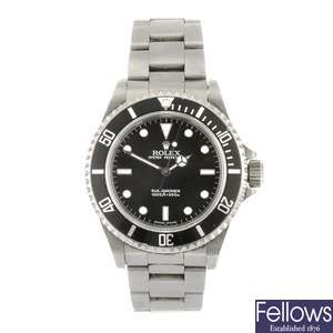 (907005854) A stainless steel automatic gentleman's Rolex Submariner bracelet watch.