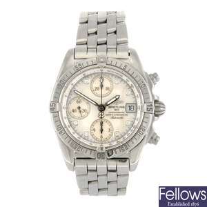 (902007174) A stainless steel automatic gentleman's Breitling Chrono Cockpit bracelet watch.