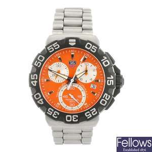 (304294943)  A stainless steel quartz chronograph gentleman's Tag Heuer Formula 1 bracelet watch.