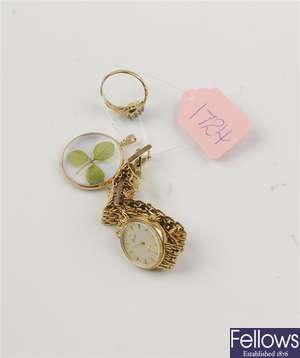 (201207498)  pendant, ring ring,  lady's gold watch
