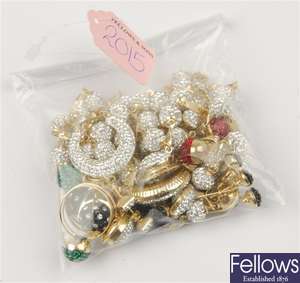 (116192913) two assorted bracelets, eight pairs of assorted earrings, ring pendant, two assorted rin