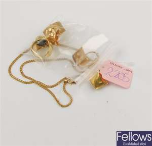 (119181464) ring fancy earrings,  one fancy necklet, two assorted rings