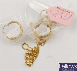 (119181942) 22ct hoop earrings, bracelet fancy necklet, bracelet wedding ring