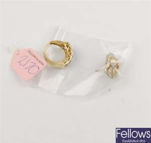 (119180660)  ring earring, ring cluster ring