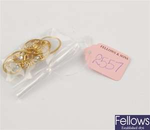(123171131) 22ct drop earrings, bracelet fancy necklet