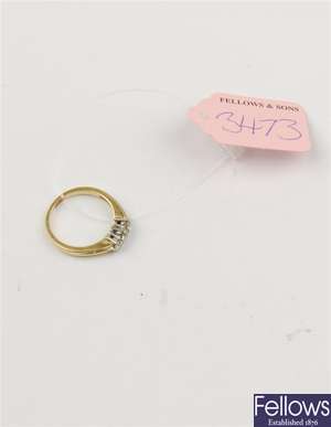 (709023280) ring three stone ring