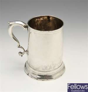 A George III Newcastle silver mug.