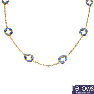 A sapphire necklace.