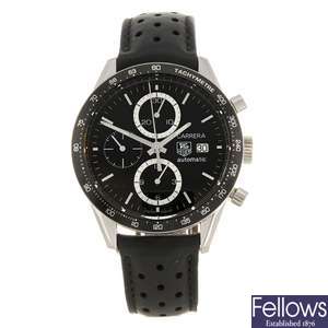 (903005918) A stainless steel automatic chronograph gentleman's Tag Heuer Carrera wrist watch.