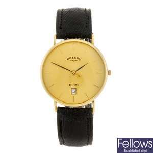 (803012519) An 18k gold quartz gentleman's Rotary wrist watch.