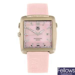 (230970939) A stainless steel quartz lady's Tag Heuer Golf wrist watch.