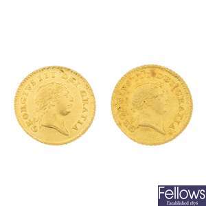 George III, gold Third-Guineas 1810 (2).