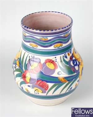 A large Carter Stabler Adams Poole pottery vase