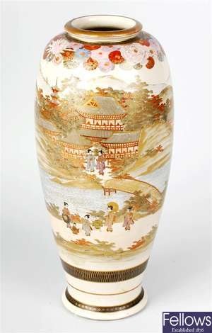 A Japanese Meiji period Satsuma vase