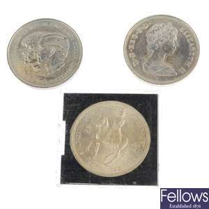 Miscellaneous coins, commemorative medallions, etc.