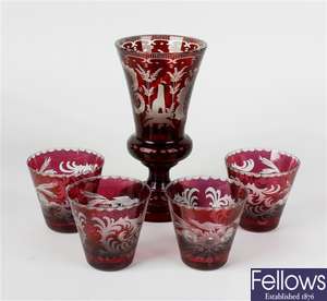 A group of assorted 19th century glassware