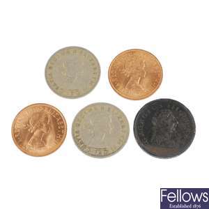 British predecimal coins.