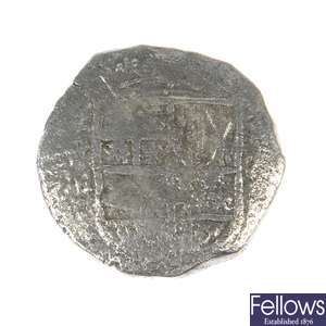 Bolivia, Philip III (1598-1621), silver cob 8-Reales with certificate.