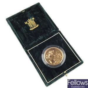 Elizabeth II, gold Five-Pounds 1995.