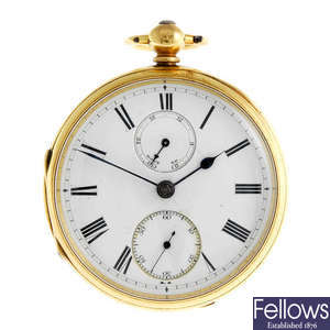 An open face pocket watch by R. Haswell & Sons.