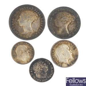 Maundy set and other coins.
