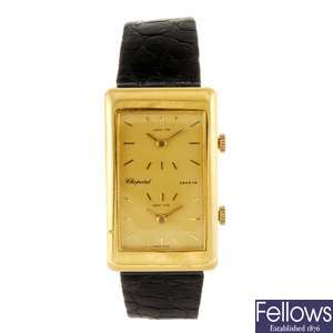 An 18k gold manual wind Chopard wrist watch.