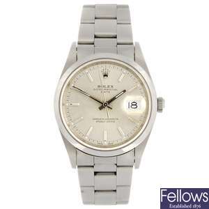 (303099849) A stainless steel automatic gentleman's Rolex Date bracelet watch.