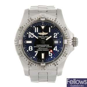 (144931) A stainless steel automatic gentleman's Breitling Avenger Seawolf bracelet watch.