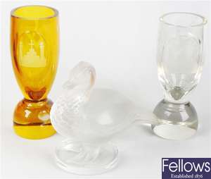 Three items of glassware