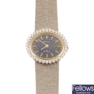 ETERNA - a lady's 'de luxe' diamond manual wind wristwatch. 