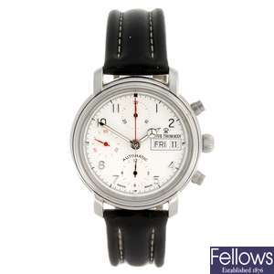 A stainless steel automatic chronograph gentleman's Revue Thompson wrist watch.