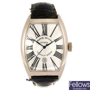 An 18k white gold automatic gentleman's Franck Muller Casablanca wrist watch.