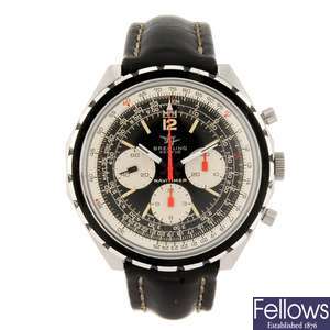 (902009112) A stainless steel manual wind chronograph gentleman's Breitling Navitimer wrist watch.