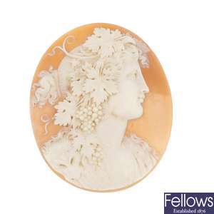 A late 19th century shell cameo.