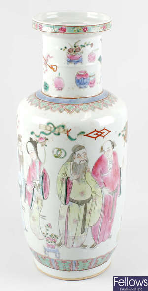 A 19th century Chinese Canton famille rose porcelain vase