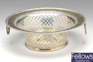 An early 20th century silver basket.
