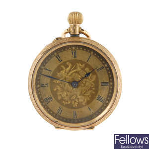 An open face pocket watch with two open face pocket watches.