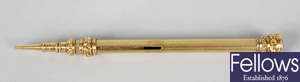 A Samson Mordan & Co. yellow metal propelling pencil