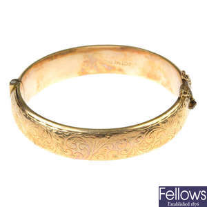 A selection of rolled gold and gold plated jewellery.