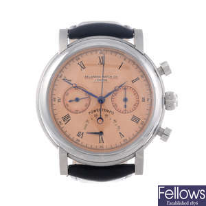 BELGRAVIA WATCH CO. - a limited edition gentleman's stainless steel Power Tempo chronograph wrist watch.